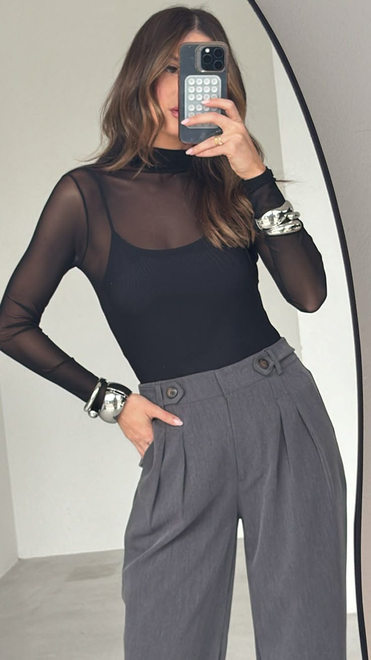 Body tule negro 