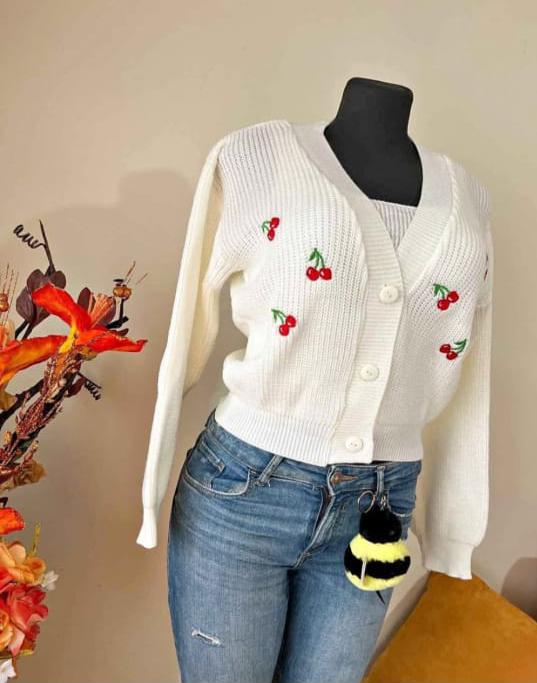 Cardigan cerezas 🍒